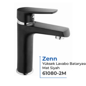 Zenn Yüksek Lavabo Bataryası Mat Siyah