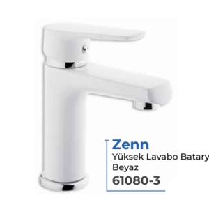 Zenn Yüksek Lavabo Bataryası Beyaz